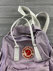 Fjallraven Kanken Classic Backpack Light Purple Zip Pockets School Book Bag