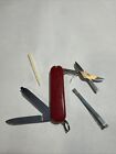 Victorinox Classic Sd Swiss Army Knife 58mm Red Used Toothpick Tweezers Key Ring