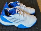 Adidas White Blue Orange Low Top Lace Up Tennis Sneakers Rubber Outsole