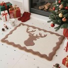  Christmas Bath Rug Christmas Bathroom Rug 31 5x19 7 Inch Non Brown Reindeer