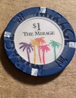        vintage Casino Chip  1 The Mirage Las Vegas Nevada Discontinued Rare 