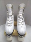 Dominion Canada White Boot Roller Skates Sz 8 Sure Grip Competitor 5l Plates