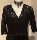 Missmay Mother Of The Bride Black Lace Long Side Slit Evening Gown Dress Sz Xl