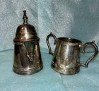Vintage Silver Plate Creamer And Sugar Bowl Set
