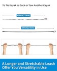 Kayak Paddle Leash Accessories For Kayaking Fishing Paddle 4-7ft  1 Pcs  Black