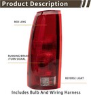 Tail Light Assembly Compatible With Chevy Gmc C k Truck 1988-1998  1995-2000 Tah