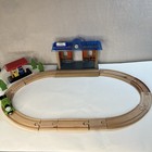 Wooden Train Set     Thomas   Friends Percy  Compatible Tracks Station Trees Pump