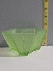 Antique Ramses Paris New York Green Uranium Glass Powder Jar Art Deco