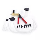 Manual Brake Bleeder Vacuum Pump Kit Automotive Fluid Tester With Gauge Adapters