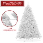 Open Box - 6ft White Spruce Realistic Artificial Christmas Tree With Metal Stand