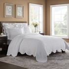 Charleston Estate Modern Farmhouse Floral Full queen White Floral Coverlet