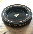 Vintage Guinness Beer Melamine Black Ashtray Made In England Advertising