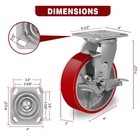 6 Inch Caster Wheels Heavy Duty capacity 1200-4800lb