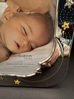Reed   Barton 4   x6    Sweet Dreams Moon   Stars Photo Frame Silverplate New Boxed
