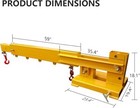 Forklift Jib Boom Crane 6600 Lb 3t Forklift Mobile Crane With 2 Hooks Warehouse 
