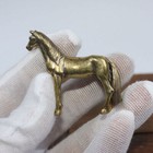 Brass Horse Figurine Statue Vintage Little Pony Figure Home Desk Collection 