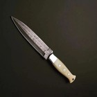 11    Custom Handmade Damascus Steel Dagger Hunting Knife With Leather Sheath