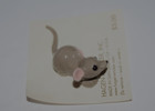 Retired Tiny Hagen Renaker Papa Mouse Item  00358  on Card 