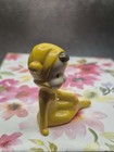 Rare Mcm Vintage Pixie Miniature Figurine - Cute Elf In Yellow Suit Japan 1940s