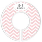 Baby Closet Size Dividers Girl Pink 6 Pack Stripe Chevron Clothes Organizer