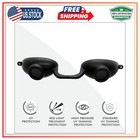 Super Sunnies Flexible Uv Eye Tanning Bed Goggles With Strap Black