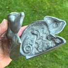 Rare Antique Chameleon Lizard Ice Cream Mold Pewter No  576