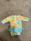 Rufflebutts 0-3 Mo Baby Swimsuits Floral Long Sleeve  1 Pc