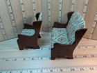 Vtg Lot Wood Living Room  Dollhouse  Miniature Furniture 1 12 Couch Chair 