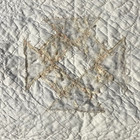 Vintage Cutter Quilt Handmade Machine Sewn Patchwork Quilt 87  X 75  White Peach