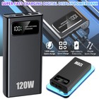 120w Portable Power Bank 50000mah Fast Charging Usb C External Battery Charger