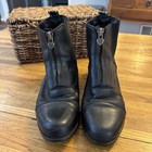 Ariat Women   s Heritage Zip Paddock Boots Black Leather Equestrian Riding 4