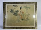 Japanese Framed Water Color On Silk Paintings X2 