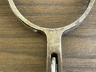 Vintage Antique Crockett Spurs W  Leather Straps Cowboy Western Silver Inlay