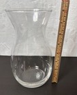 Clear Glass Floral Flower Vase   8 Inches Glass Free Shipping