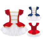 Kids Girls Princess Ballet Dance Tutu Dress Velvet Party Performance Costume