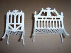 Vintage Dollhouse Furniture- Metal Garden Patio Chair   Sofa With Eagle Emblem