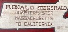 Vintage Folky Carved Wood Sign Of Massachusetts By Quartermaster R  Fitzgerald