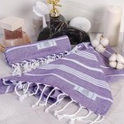 Hand Towels - Set Of 2   18  X 30  - Decorative Turkish Hand Dark Lilac Sultan