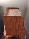 Vintage Wooden Bread Box With Heart Cutout And Glass Front
