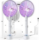 2pack Electric Fly Swatter 4000v Bug Zapper Racket rechargeable 3-layer Mesh