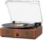 Portable Bluetooth Vinyl Record Player Turntable With 2 Speakers - 3 Speed Retro
