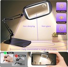 10x 30x Extra Large Magnifying Glass With Light And Stand 7-inch Lighted Magnifi