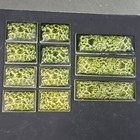 Glossy Green Antique Ceramic Textured Arts And Crafts Tiles - 11 Pieces