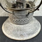 Antique A t  s f ry Adlake Bellbottom Railroad Lantern Santa Fe Cross Embossed