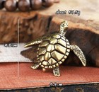 Brass Sea Turtle Animal Statue Small Sculpture Tabletop Figurine Decor Gifts