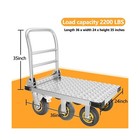 Foldable Push Cart Dolly  Moving Platform Hand Truck  Heavy Duty 2200 Lbs  Ca   