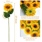 27 5    long Stem  20pcs Artificial Sunflowers With 5 5   Big Silk Sunflower    