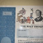 Stock Certificate Walt Disney Company 1993 Vtg  Original 2 Shares Listed Framed