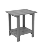 Outdoor Side Table  Weather Resistant Double Small Adirondack Side Dark Grey