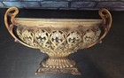 Luxury Pedestal Bowl Centerpiece With Handles  Beautiful Mediterranean Design 